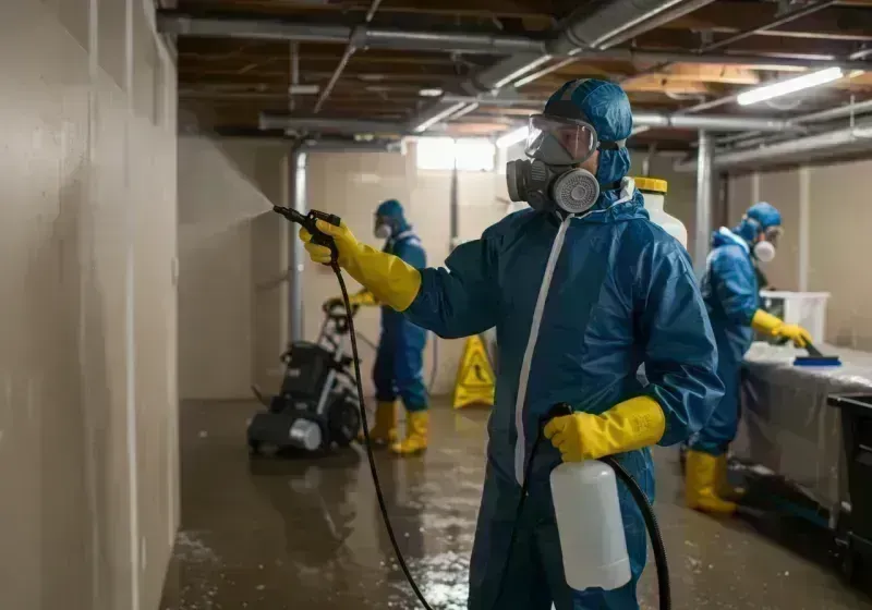 Basement Sanitization and Antimicrobial Treatment process in Wolfforth, TX